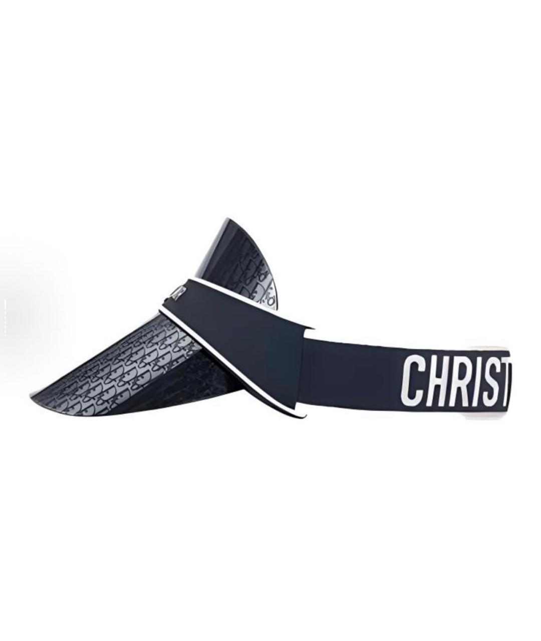 CHRISTIAN DIOR Темно-синяя повязка на голову, фото 3