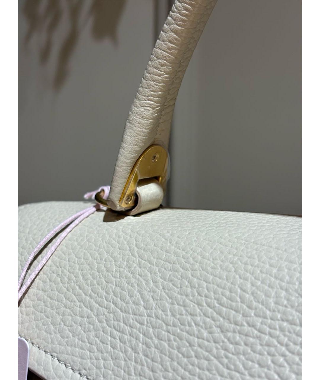 COCCINELLE Бежевая кожаная сумка с короткими ручками, фото 7