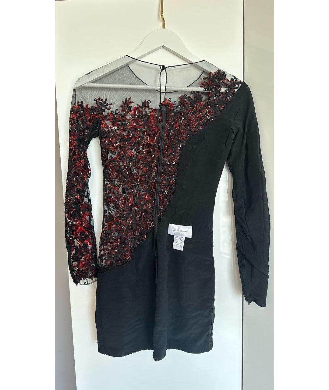 ZUHAIR MURAD Бордовое шелковое коктейльное платье, фото 3