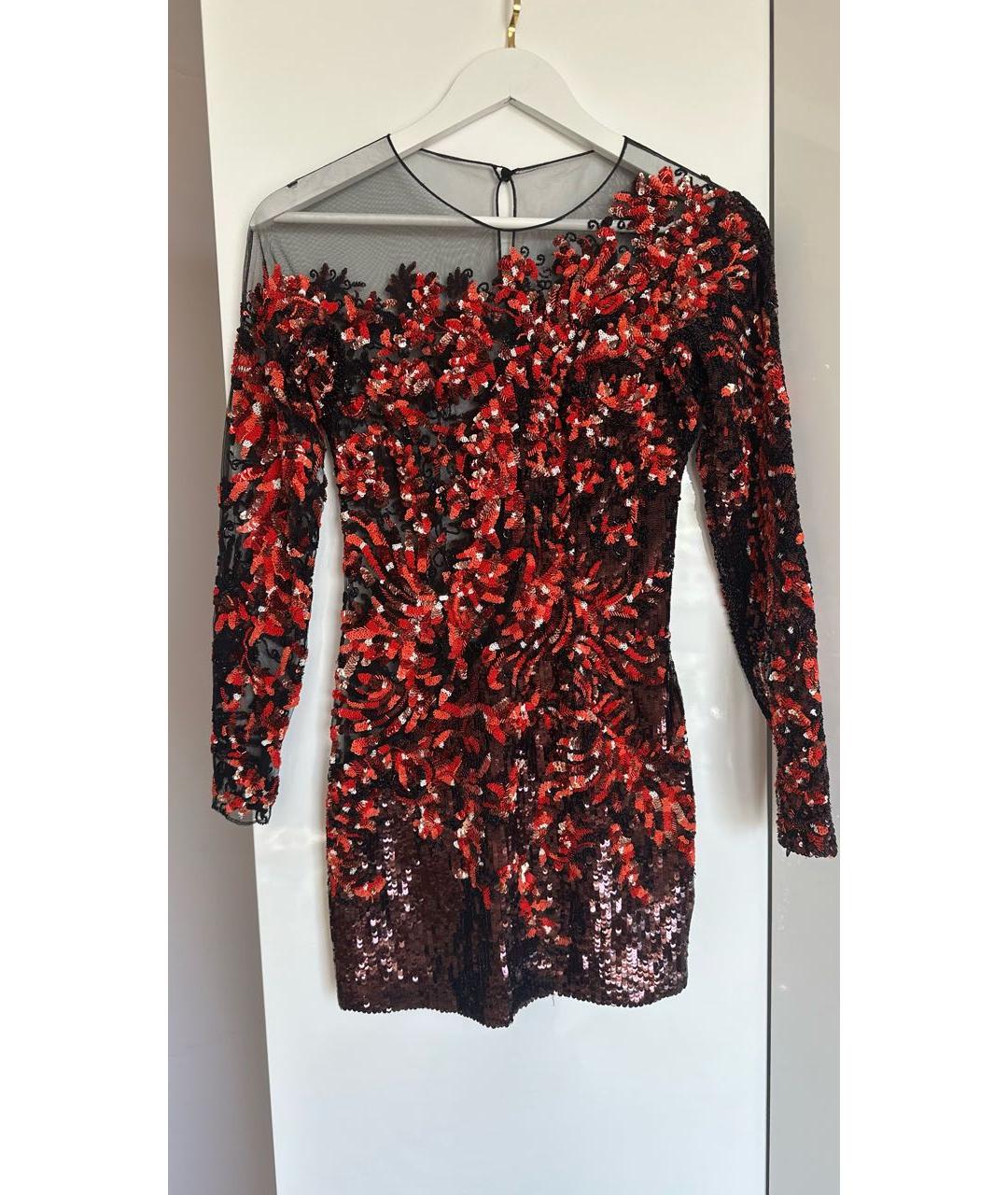 ZUHAIR MURAD Бордовое шелковое коктейльное платье, фото 6