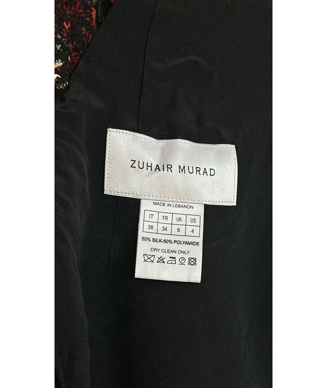 ZUHAIR MURAD Бордовое шелковое коктейльное платье, фото 5