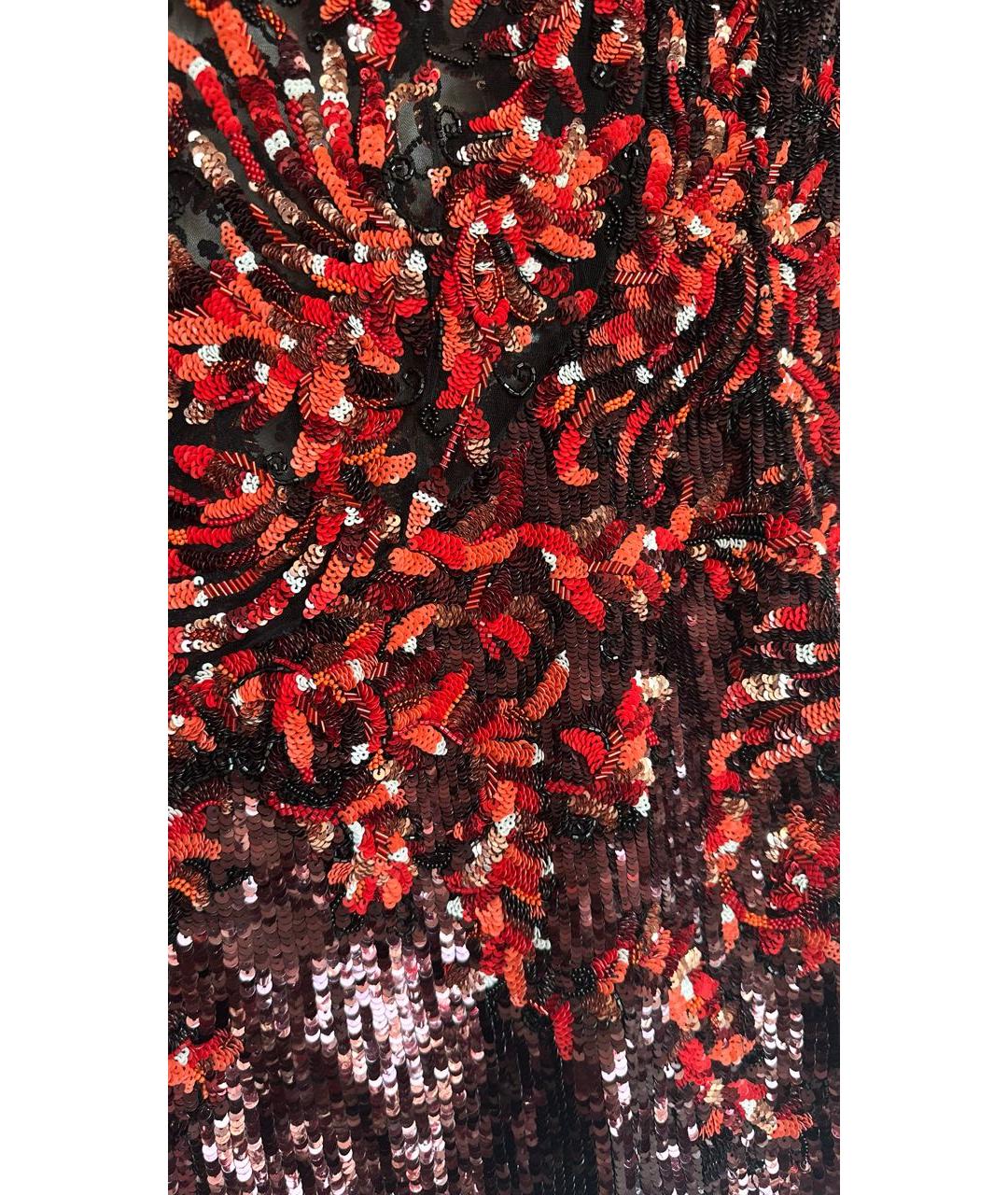 ZUHAIR MURAD Бордовое шелковое коктейльное платье, фото 4