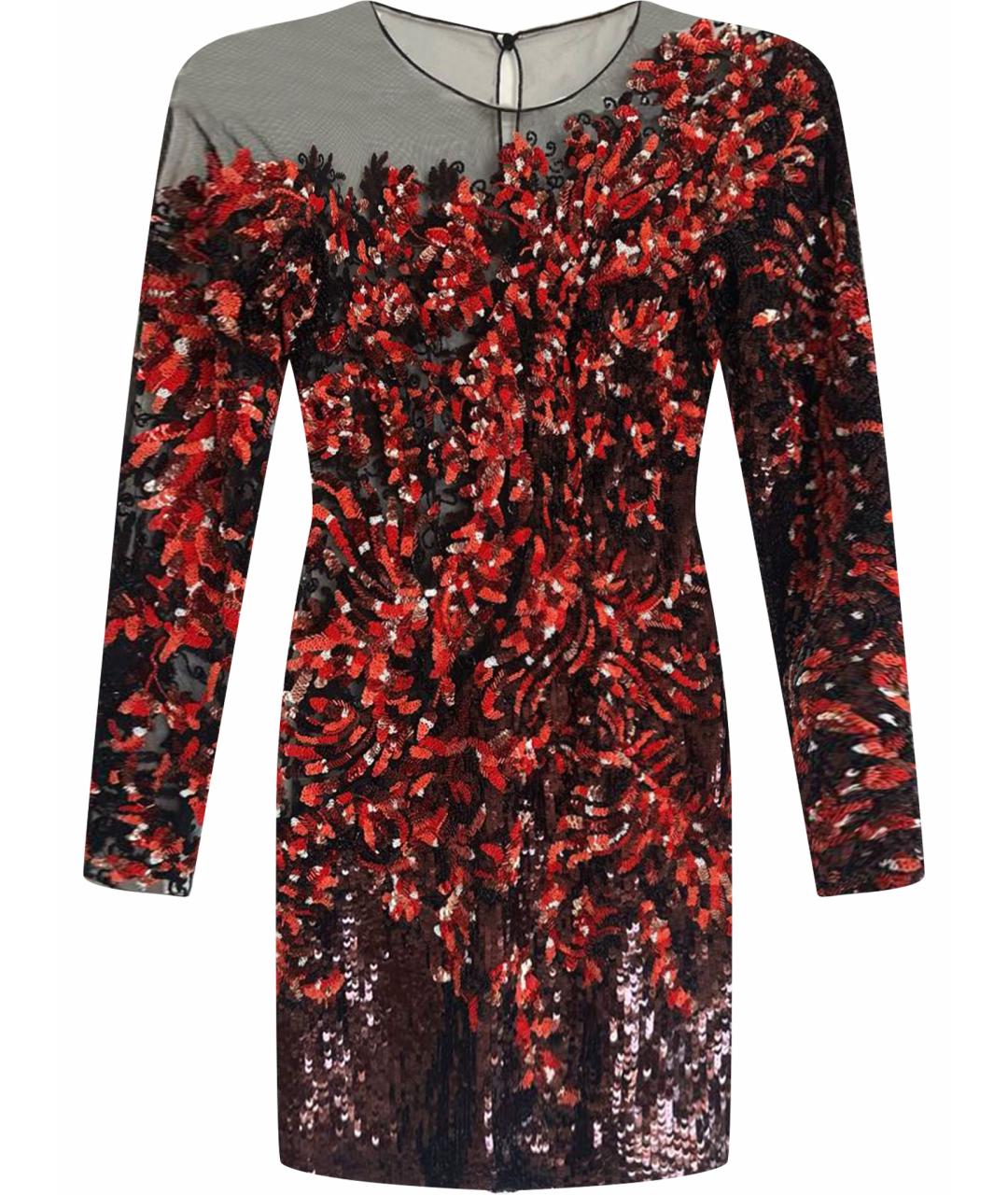 ZUHAIR MURAD Бордовое шелковое коктейльное платье, фото 1