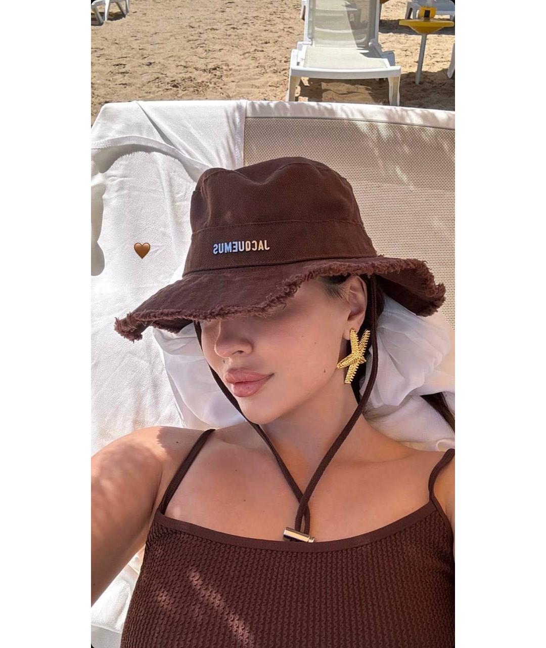 JACQUEMUS Коричневая хлопковая панама, фото 3