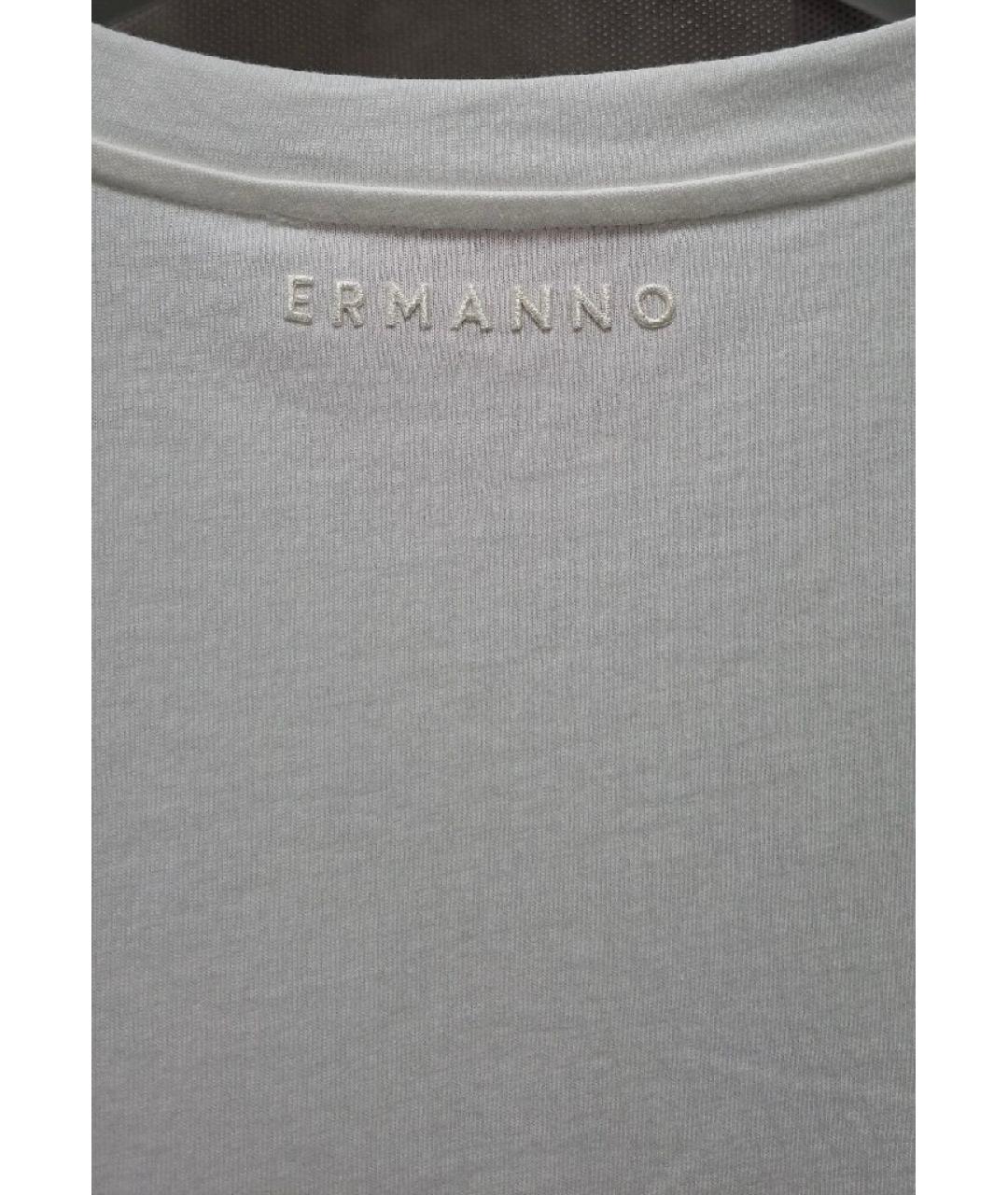 ERMANNO SCERVINO Белая хлопковая футболка, фото 6