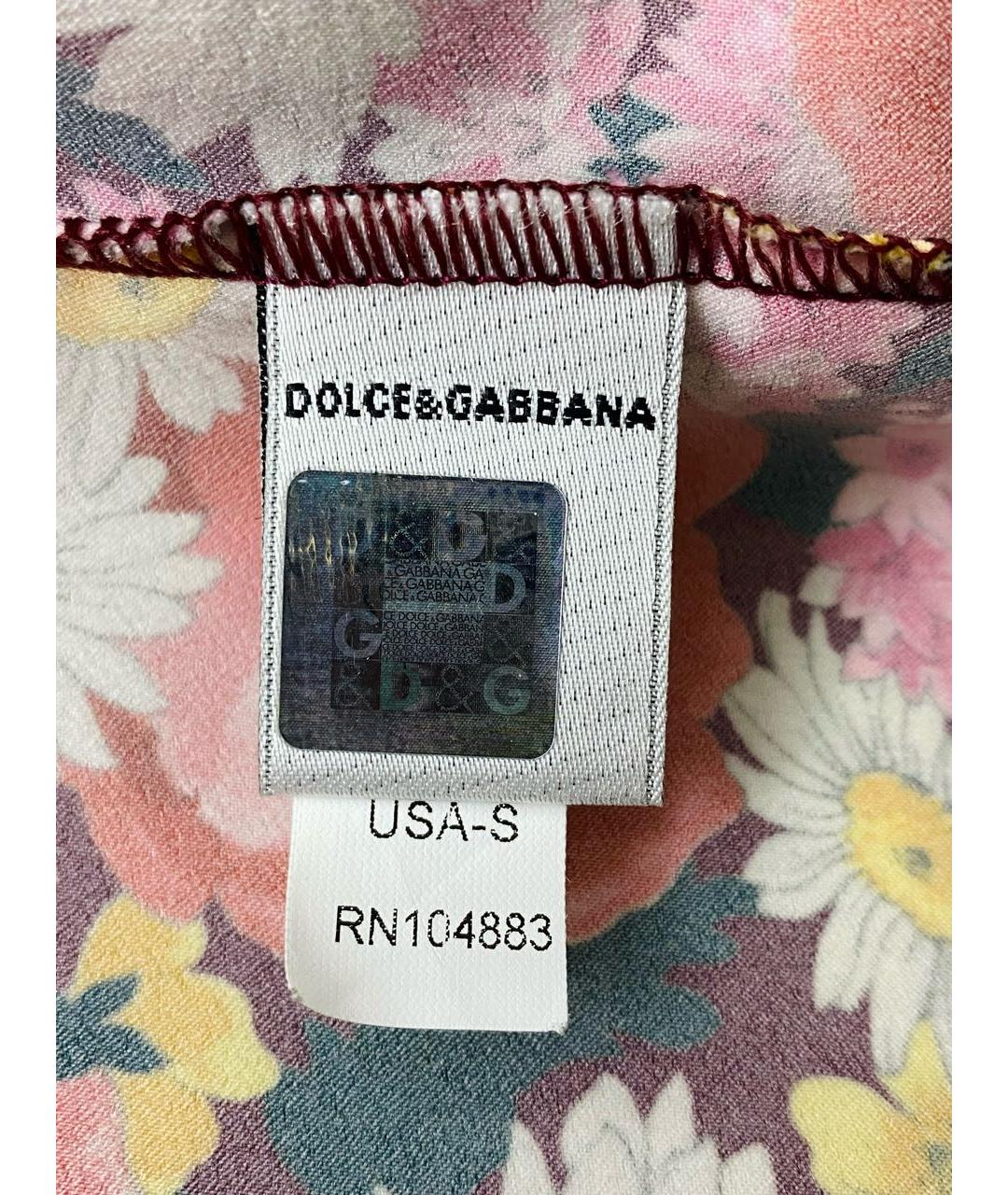 DOLCE&GABBANA Мульти полиэстеровая майка, фото 7