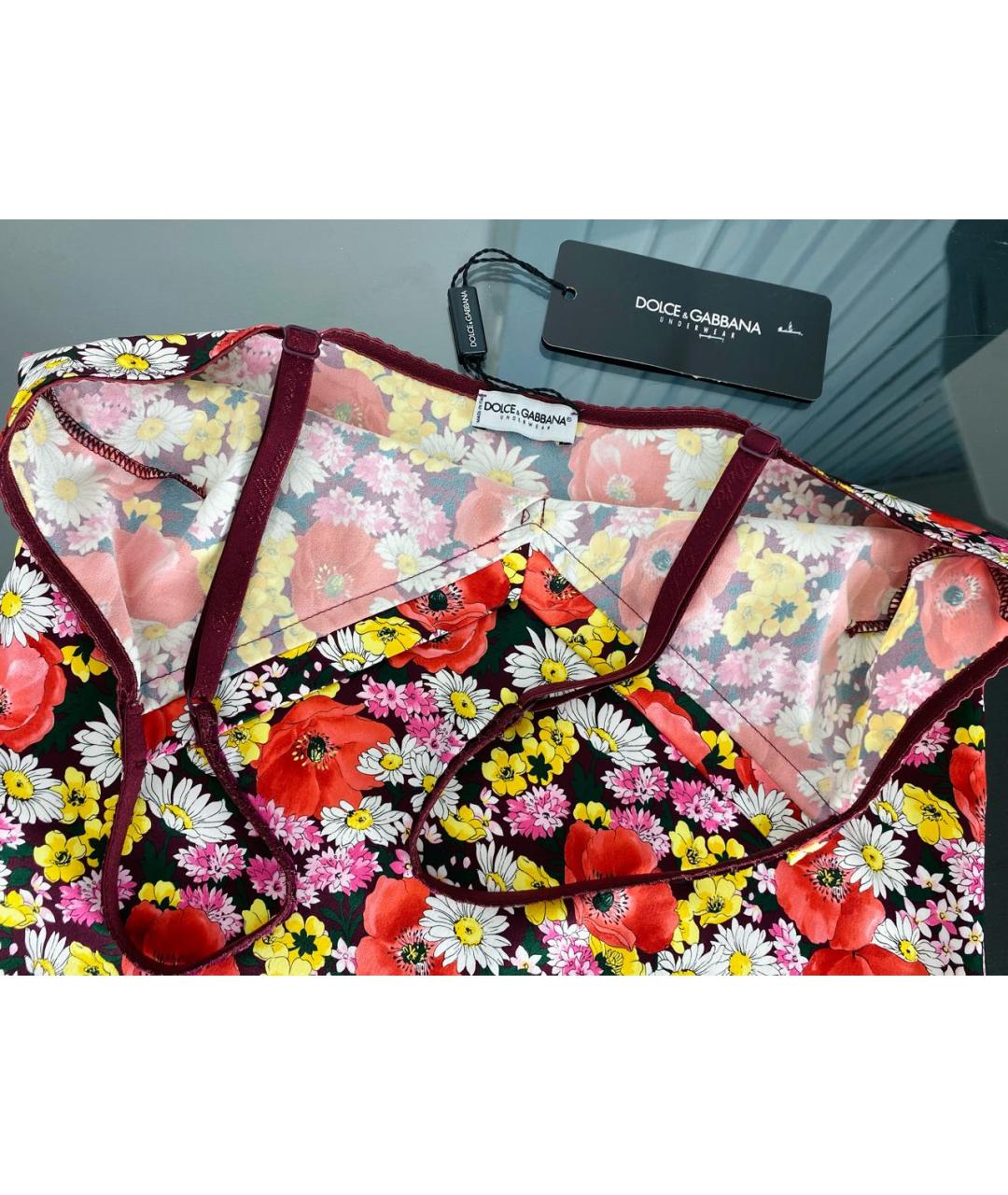DOLCE&GABBANA Мульти полиэстеровая майка, фото 3