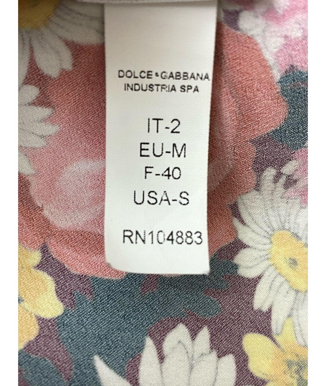 DOLCE&GABBANA Мульти полиэстеровая майка, фото 8
