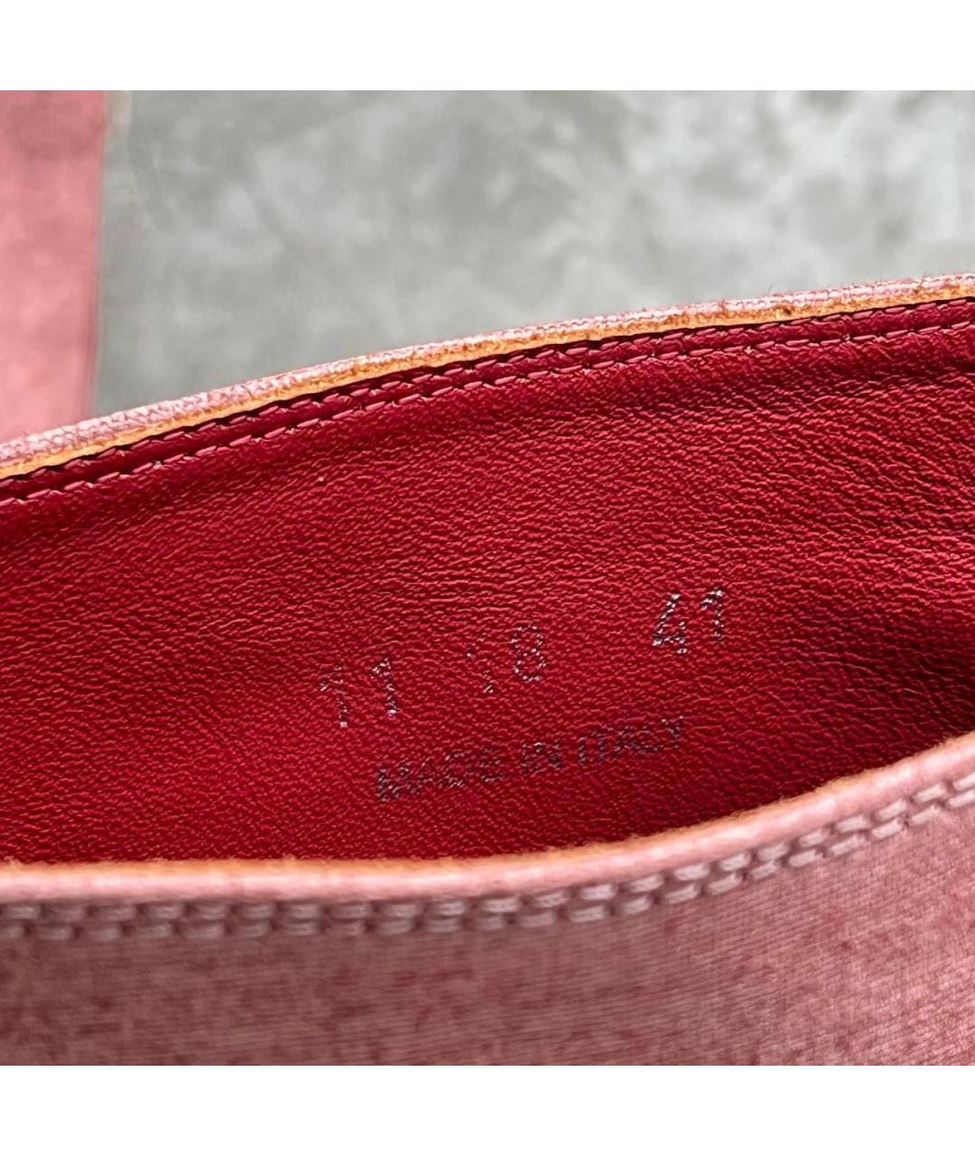 STONE ISLAND Красные кожаные высокие ботинки, фото 7