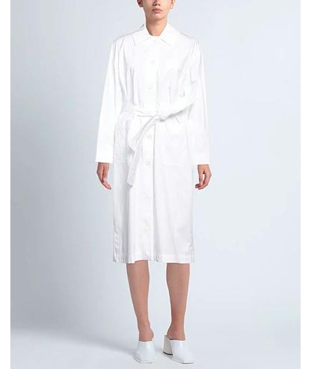 'S MAX MARA Белое хлопковое повседневное платье, фото 3