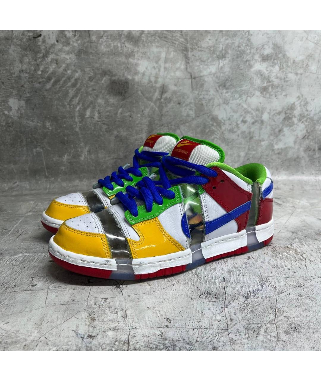 NIKE Желтые кожаные низкие кроссовки / кеды, фото 3