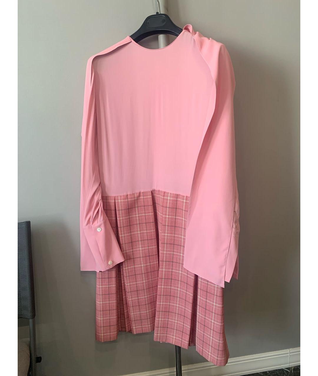 MARNI Розовое ацетатное повседневное платье, фото 4