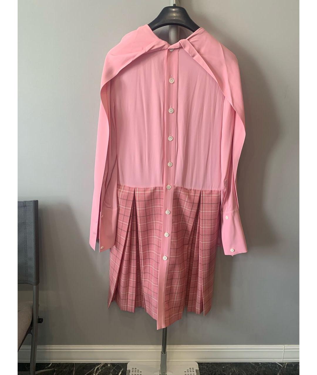 MARNI Розовое ацетатное повседневное платье, фото 3