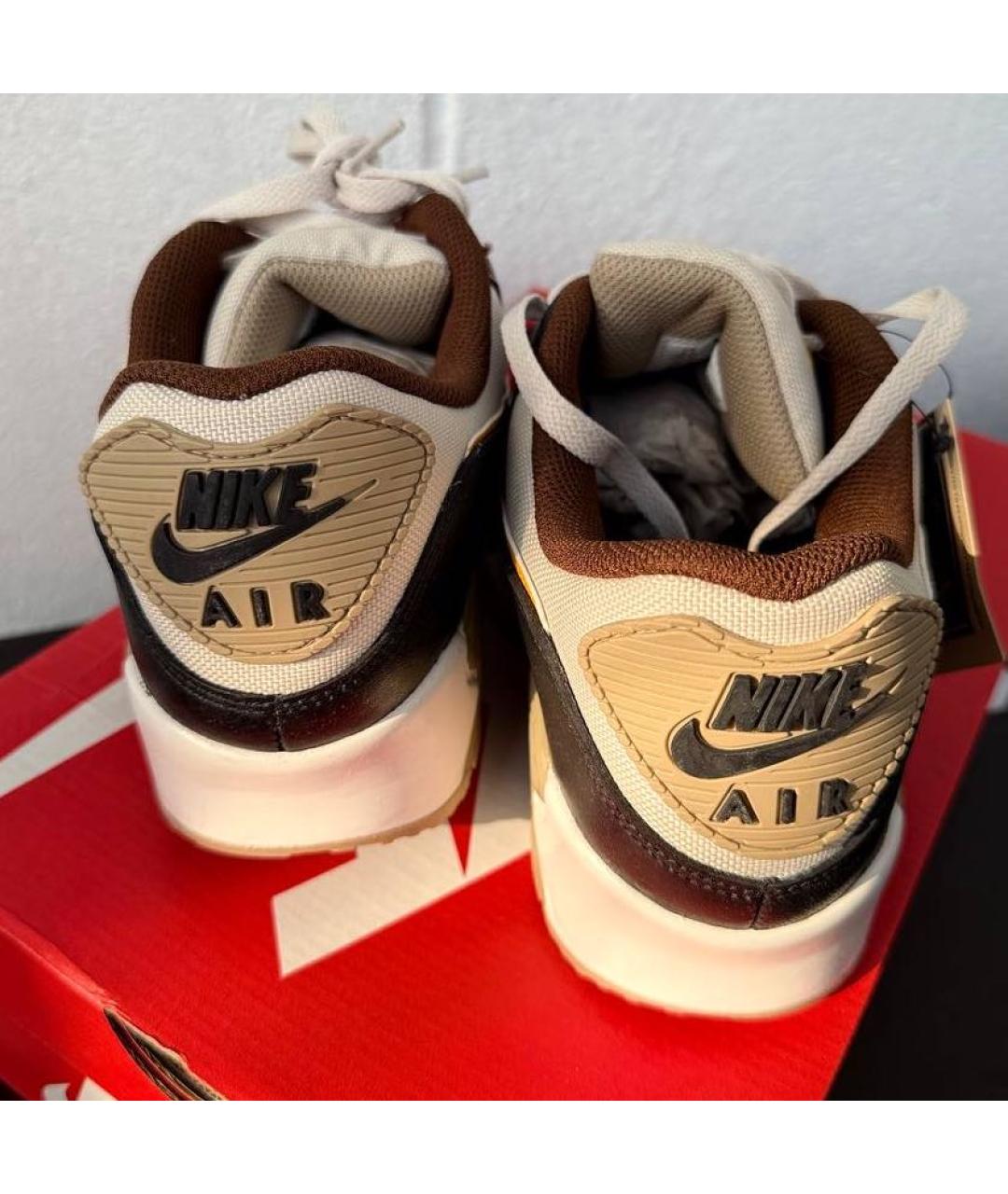 NIKE Коричневые кожаные кроссовки, фото 3