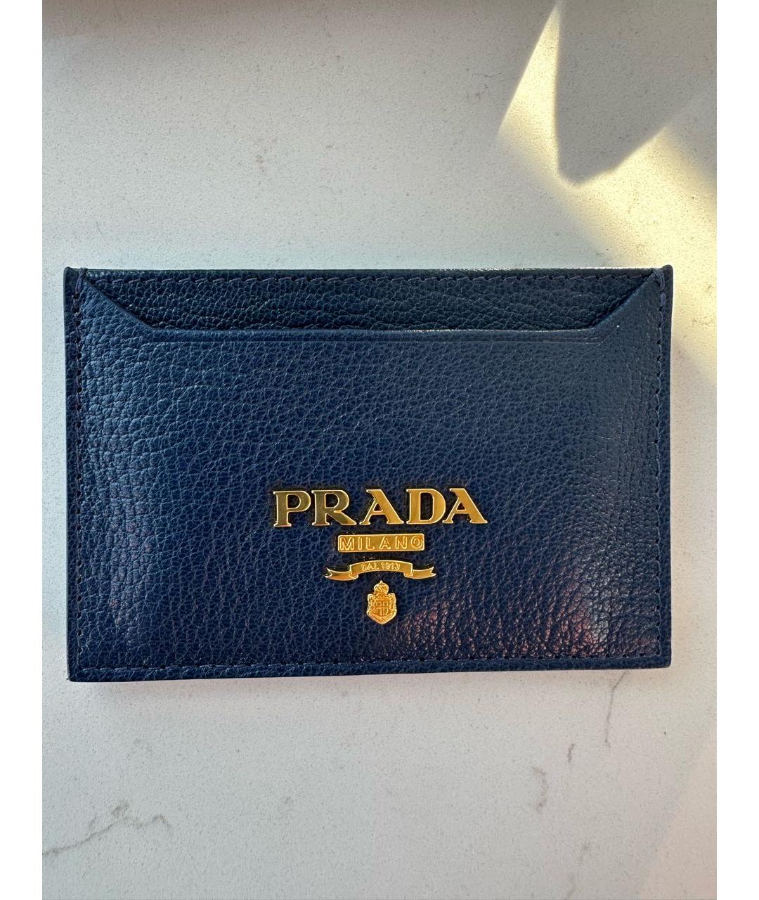 PRADA Синий кожаный кардхолдер, фото 8