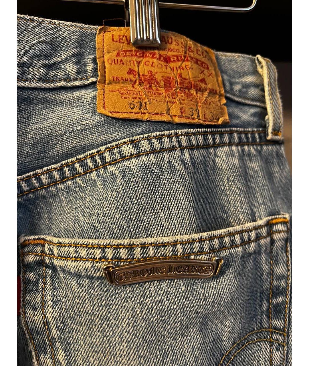 CHROME HEARTS Голубые джинсы, фото 4