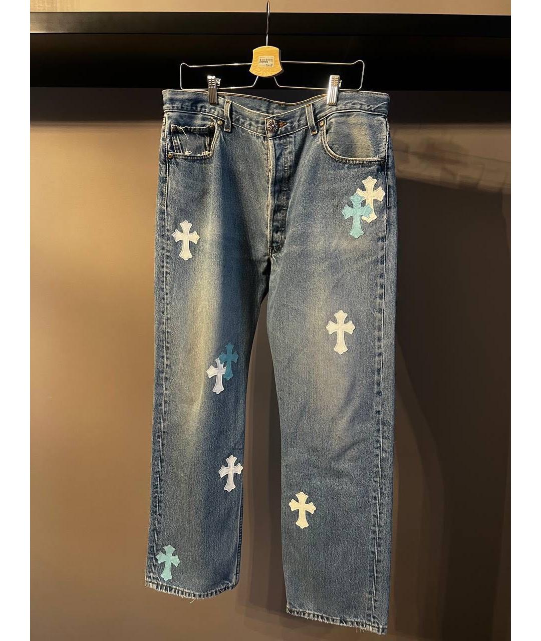 CHROME HEARTS Голубые джинсы, фото 9