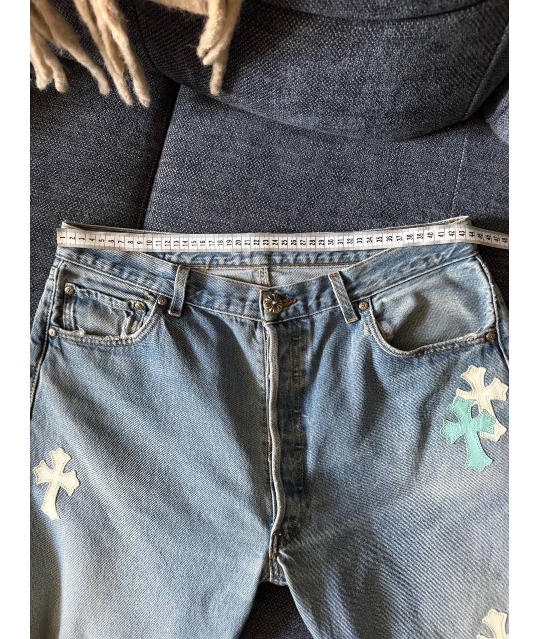 CHROME HEARTS Голубые джинсы, фото 3