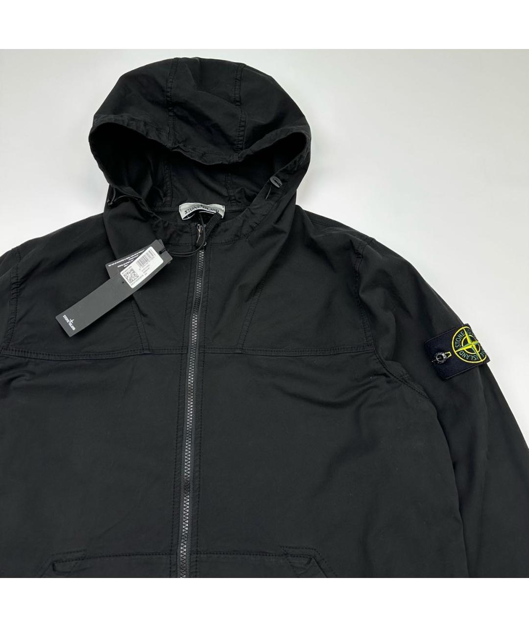 STONE ISLAND Черная хлопковая куртка, фото 2