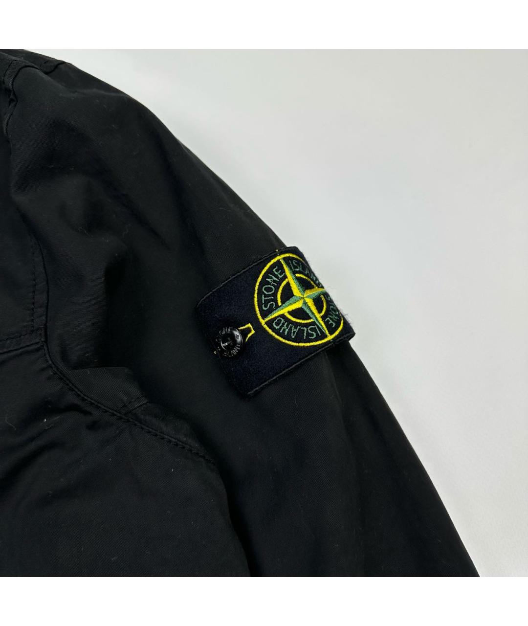 STONE ISLAND Черная хлопковая куртка, фото 3