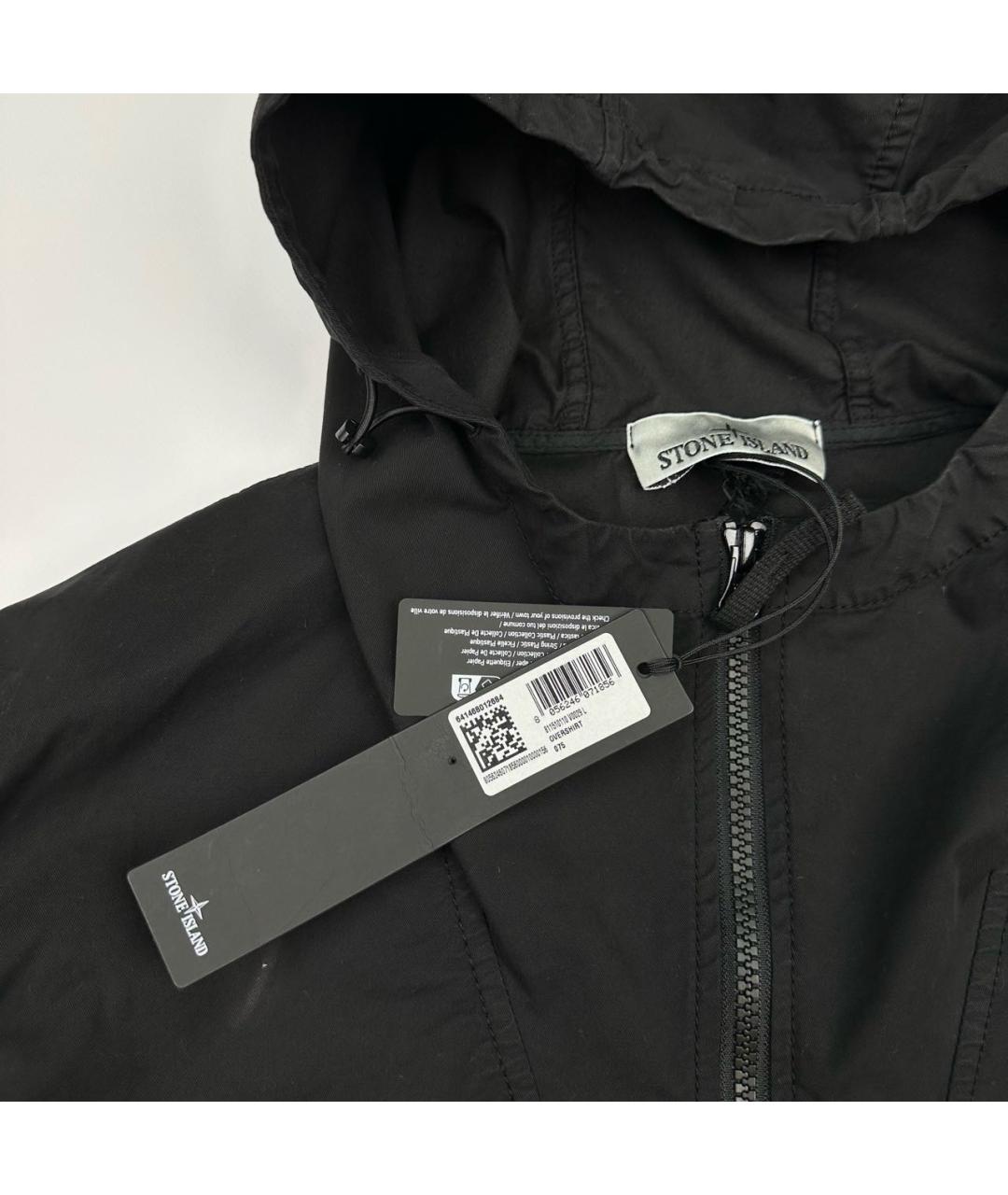 STONE ISLAND Черная хлопковая куртка, фото 4