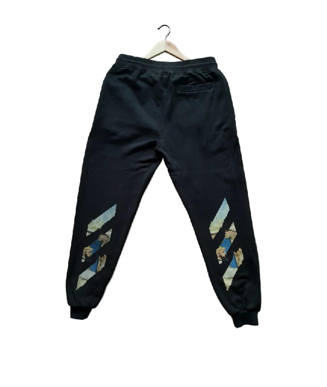 OFF-WHITE Черные хлопковые повседневные брюки, фото 2