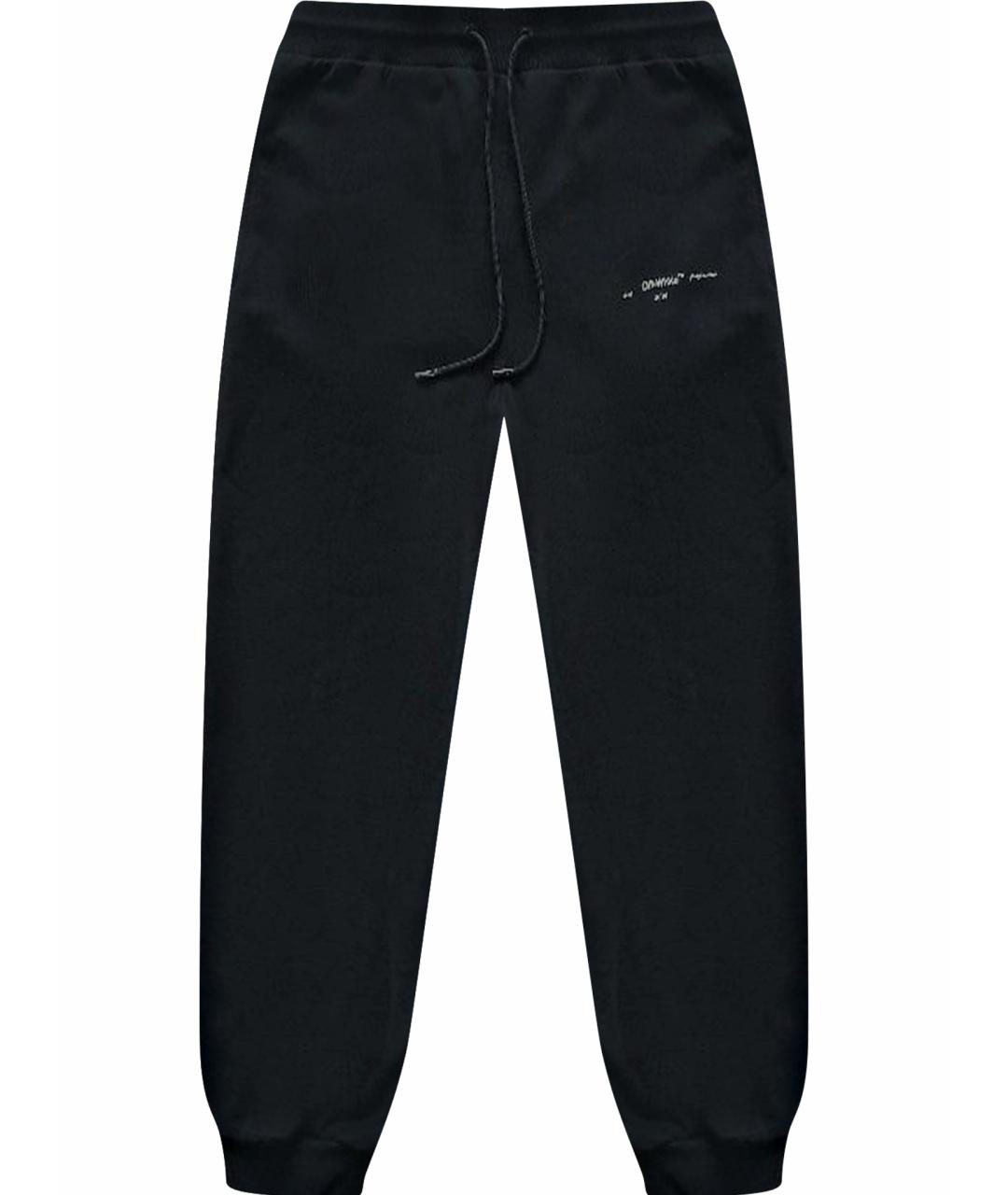OFF-WHITE Черные хлопковые повседневные брюки, фото 1