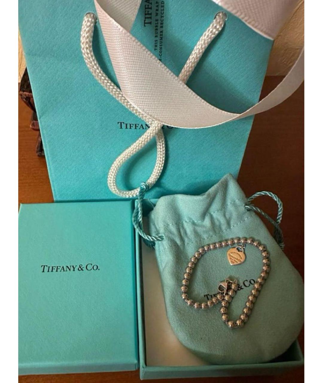 TIFFANY&CO Бирюзовый серебряный браслет, фото 3