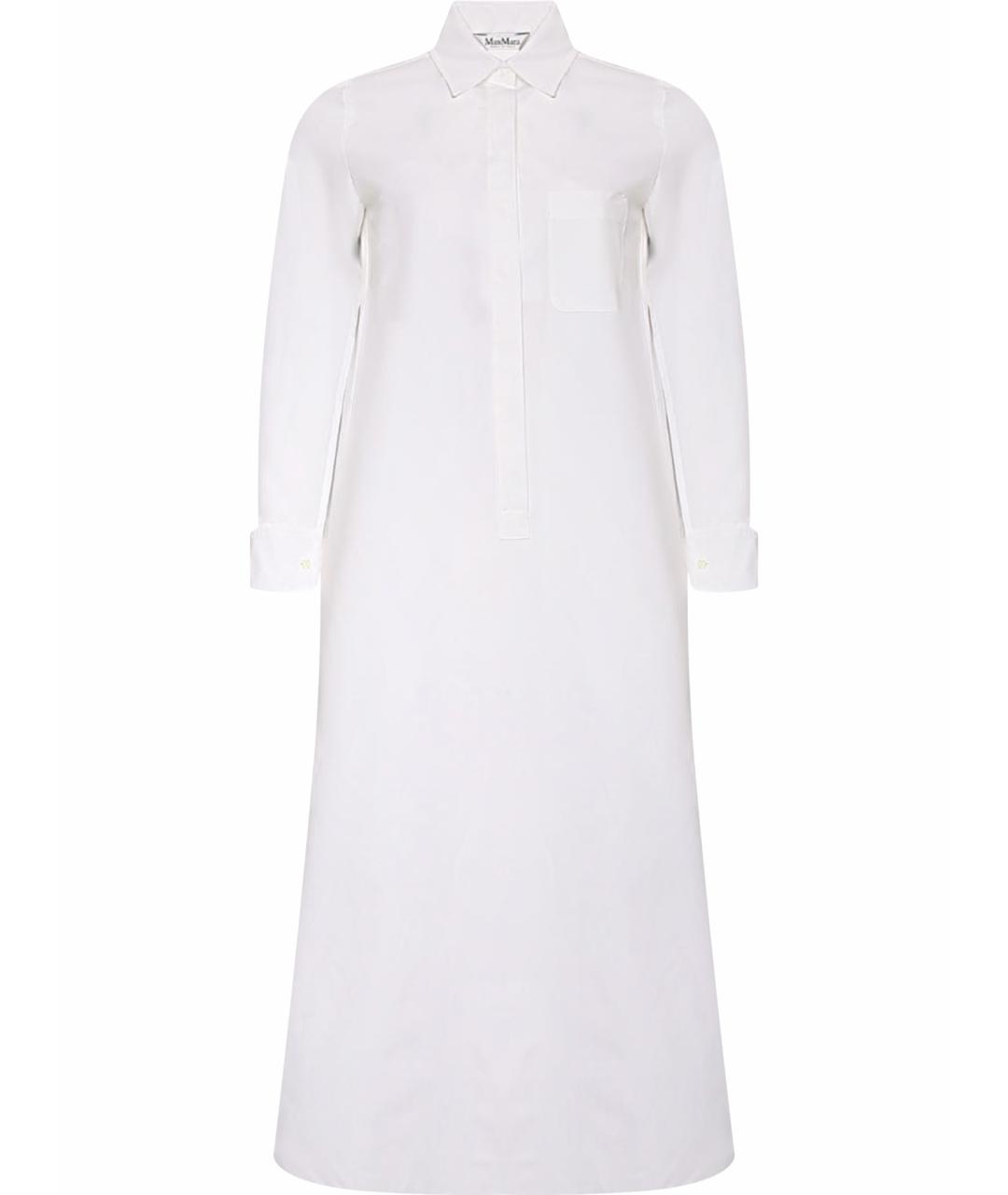 MAX MARA Белое хлопковое повседневное платье, фото 1
