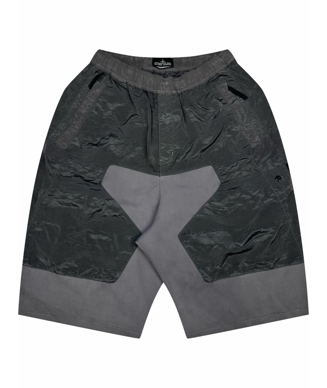 STONE ISLAND SHADOW PROJECT Антрацитовые полиамидовые шорты, фото 1