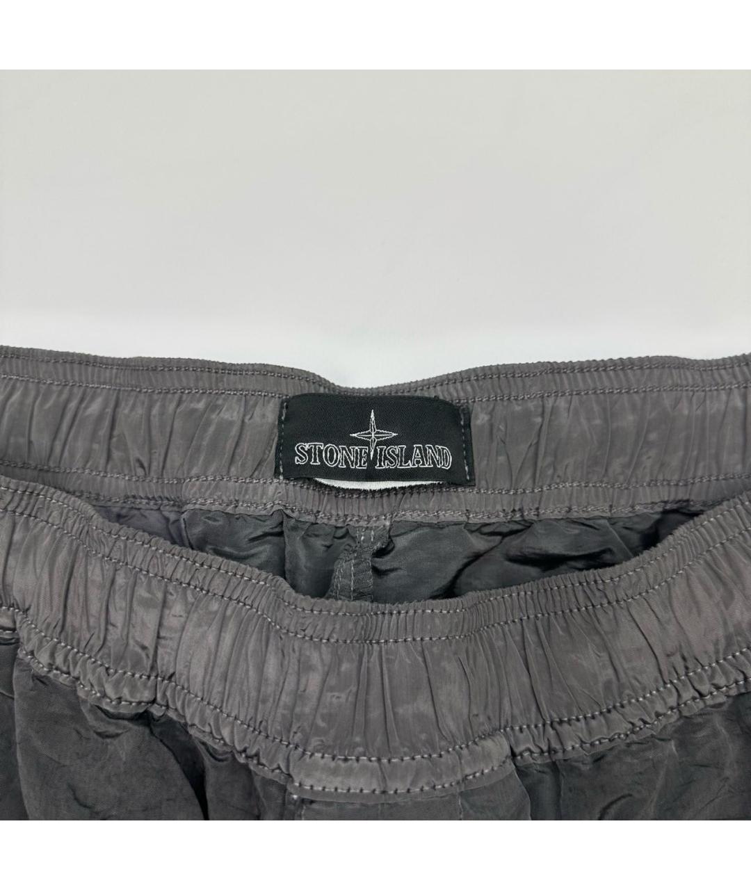 STONE ISLAND SHADOW PROJECT Антрацитовые полиамидовые шорты, фото 4