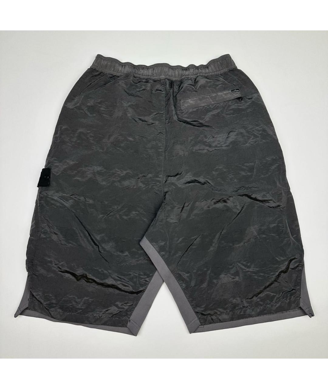 STONE ISLAND SHADOW PROJECT Антрацитовые полиамидовые шорты, фото 2