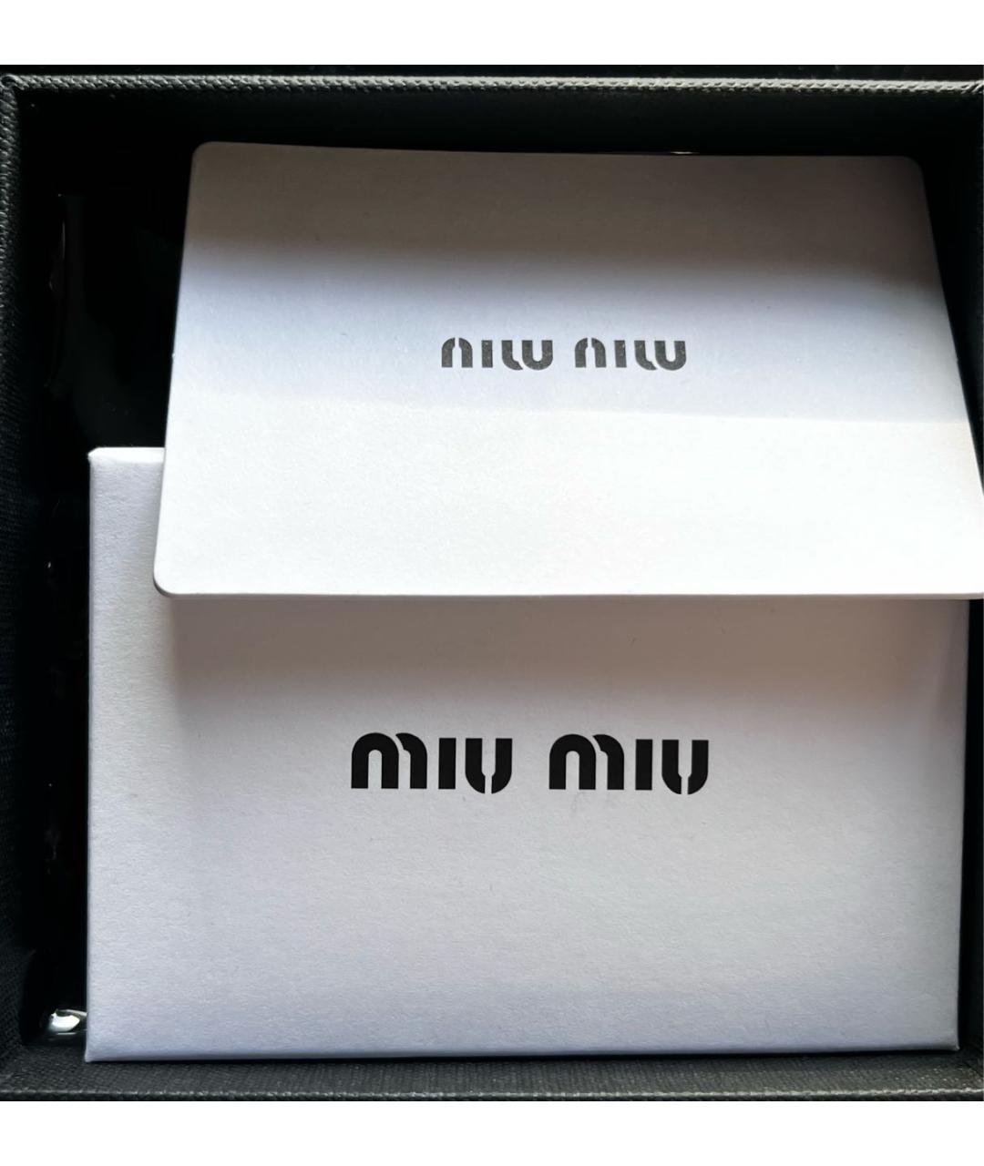 MIU MIU Черные металлические серьги, фото 4