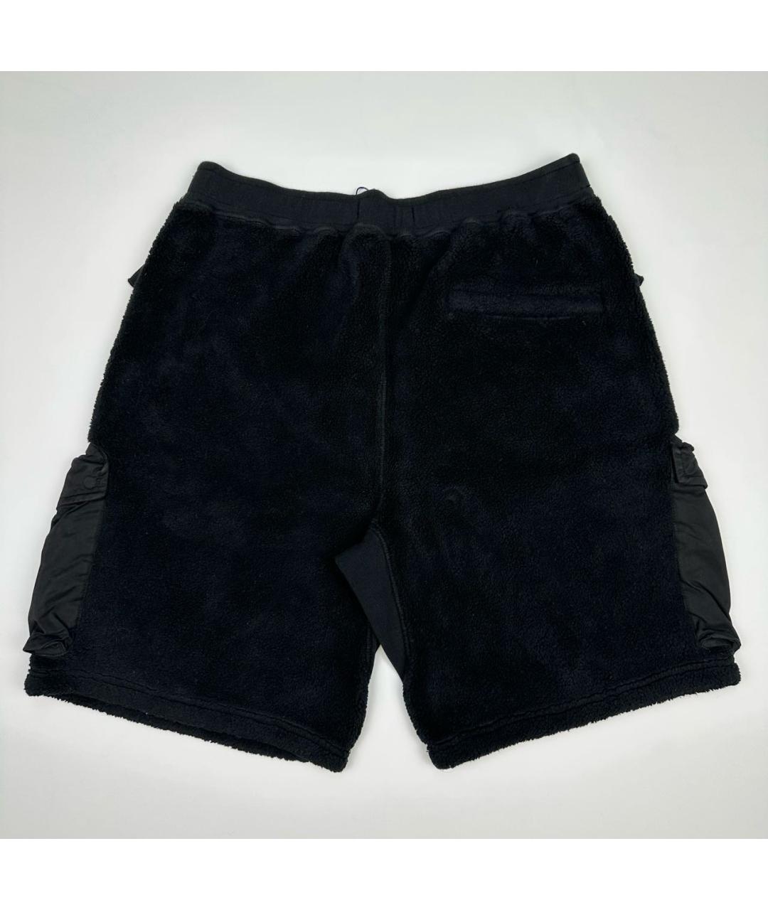 STONE ISLAND Черные хлопковые шорты, фото 4