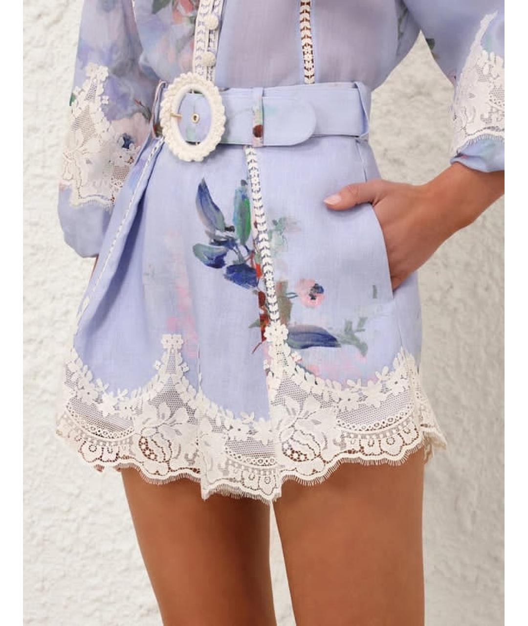 ZIMMERMANN Голубые шорты, фото 2