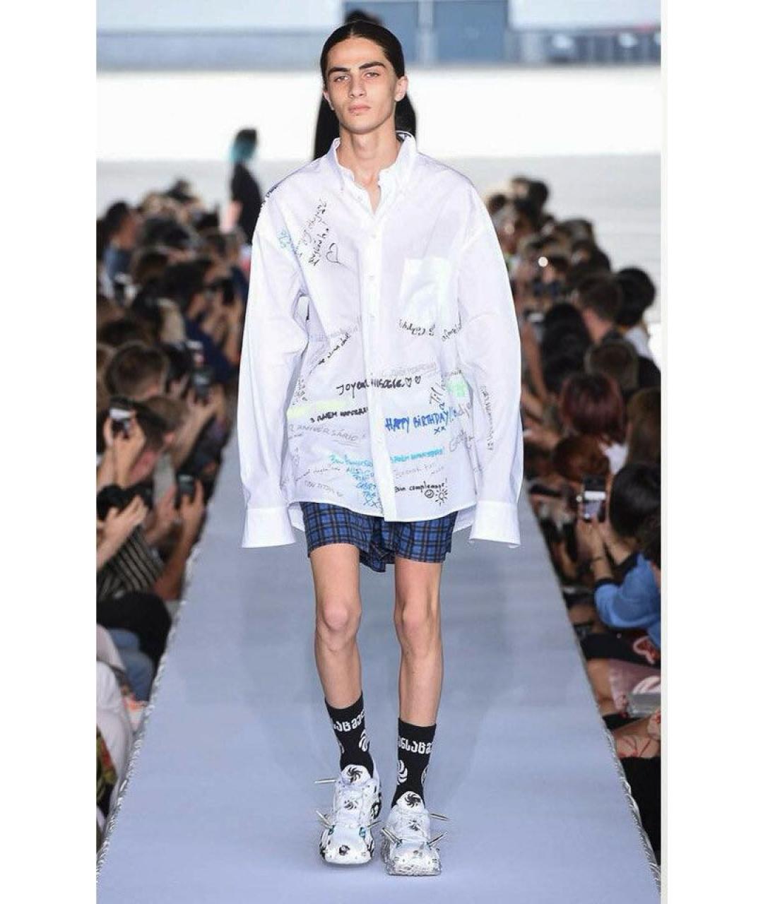 VETEMENTS Белая хлопковая кэжуал рубашка, фото 6