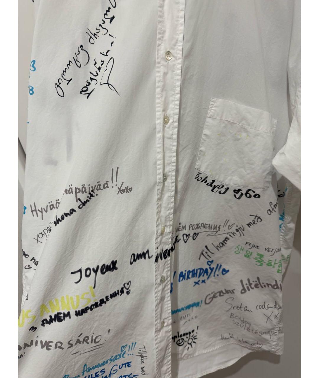 VETEMENTS Белая хлопковая кэжуал рубашка, фото 3