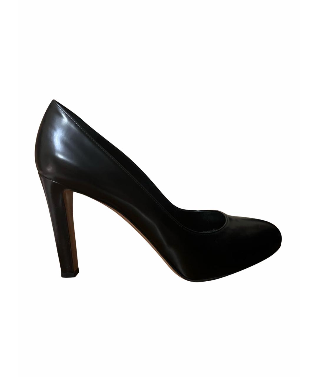 GIANVITO ROSSI Черные кожаные туфли, фото 1