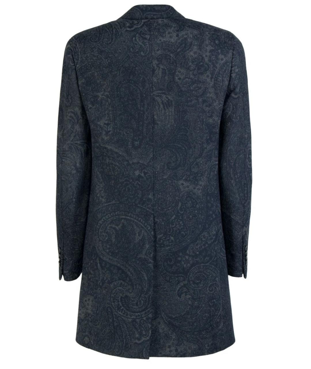 ETRO Темно-синее шерстяное пальто, фото 2