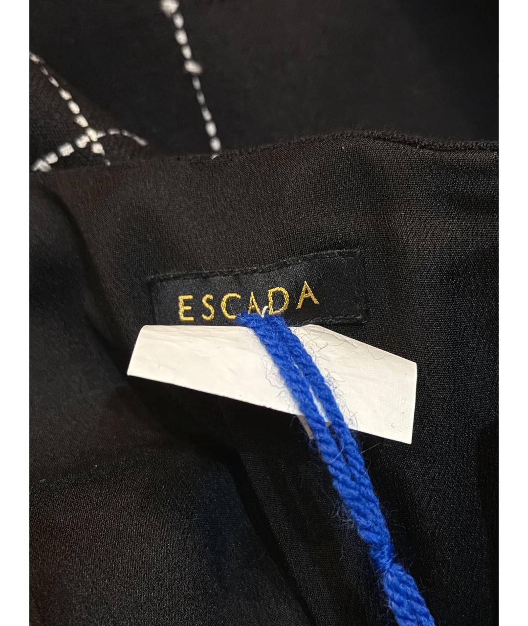 ESCADA Черное шерстяное повседневное платье, фото 2