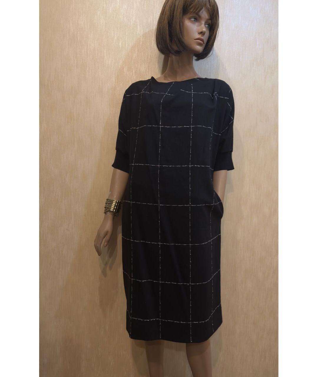 ESCADA Черное шерстяное повседневное платье, фото 5