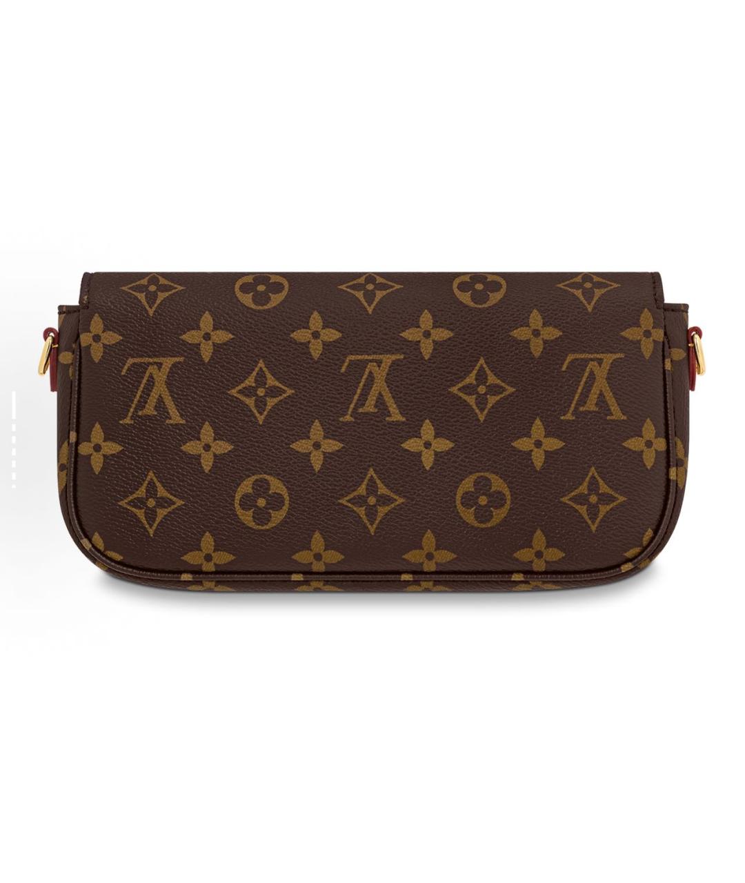 LOUIS VUITTON Коричневая кожаная сумка через плечо, фото 3