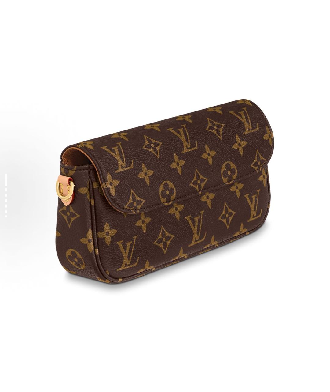 LOUIS VUITTON Коричневая кожаная сумка через плечо, фото 2