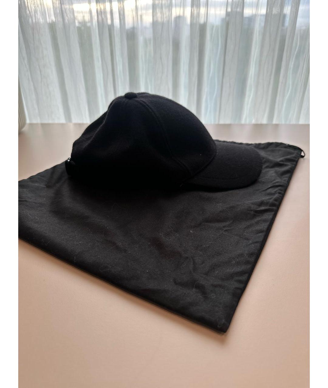 SAINT LAURENT Черная кашемировая кепка, фото 3