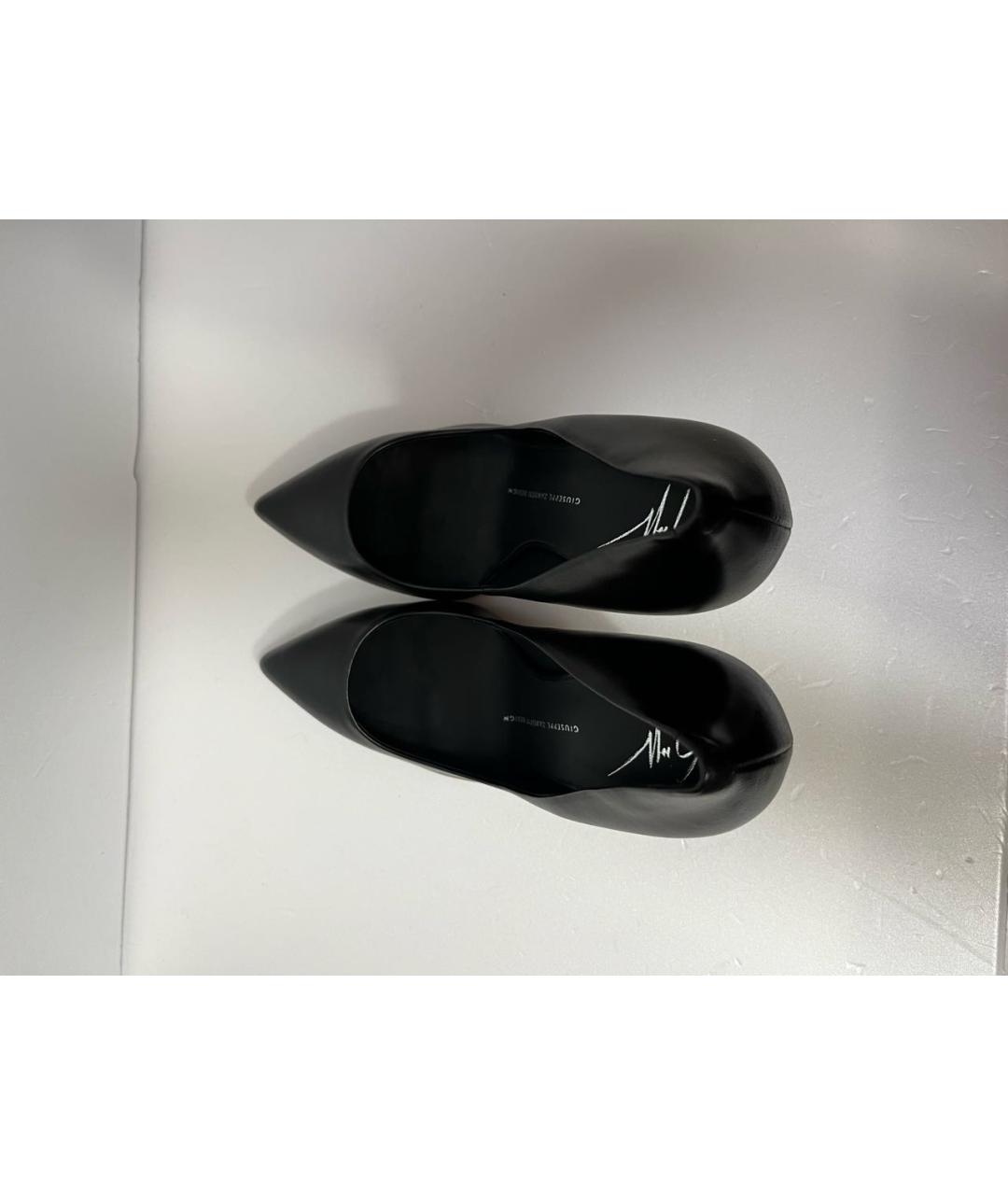 GIUSEPPE ZANOTTI DESIGN Черные кожаные туфли, фото 3