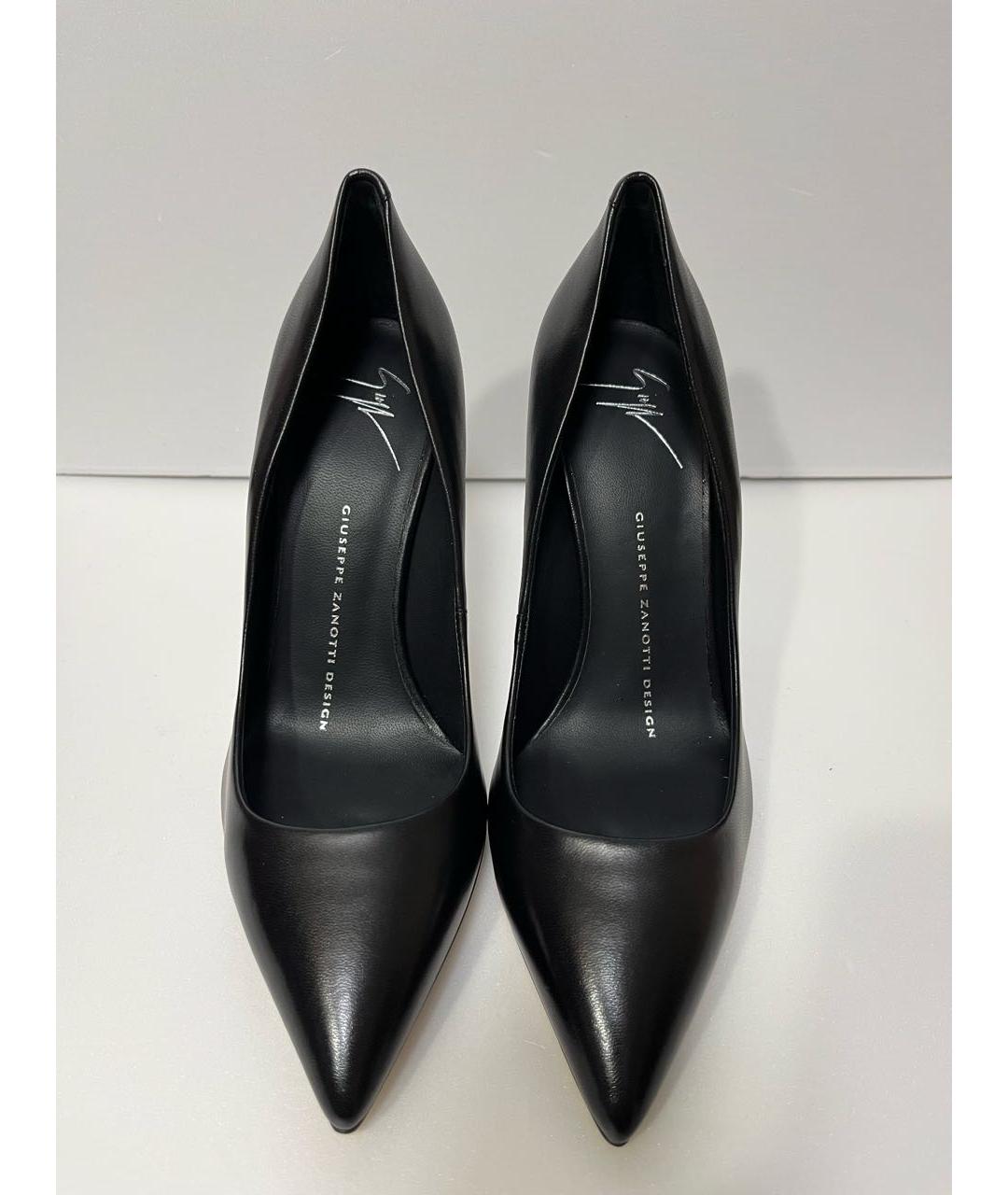 GIUSEPPE ZANOTTI DESIGN Черные кожаные туфли, фото 2