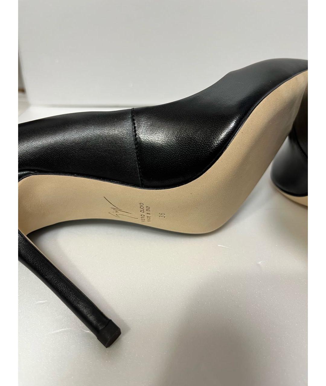 GIUSEPPE ZANOTTI DESIGN Черные кожаные туфли, фото 5