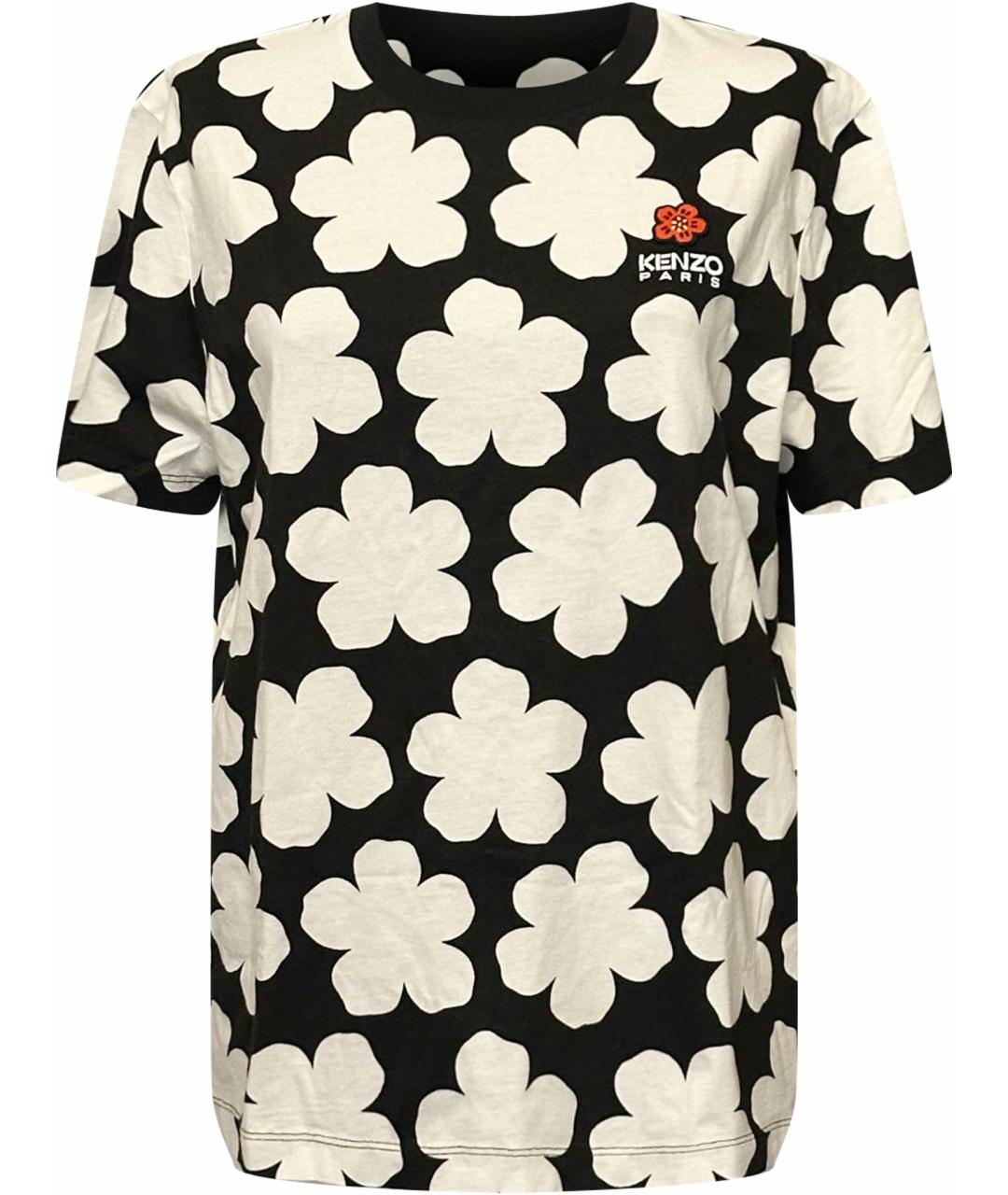 KENZO Черная хлопковая футболка, фото 1