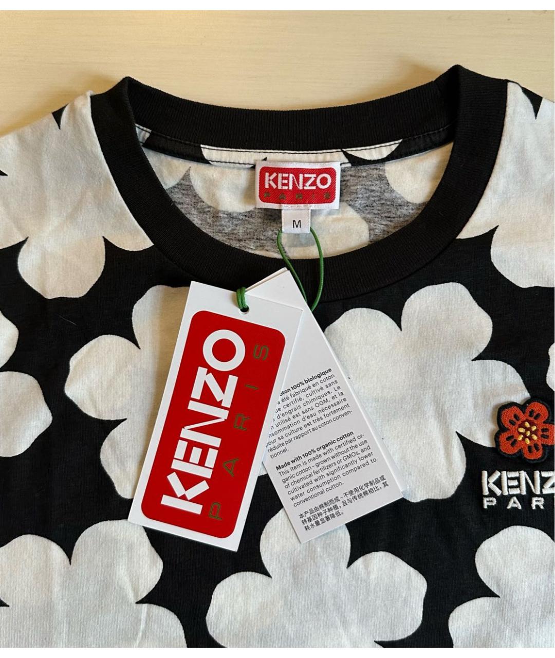 KENZO Черная хлопковая футболка, фото 3