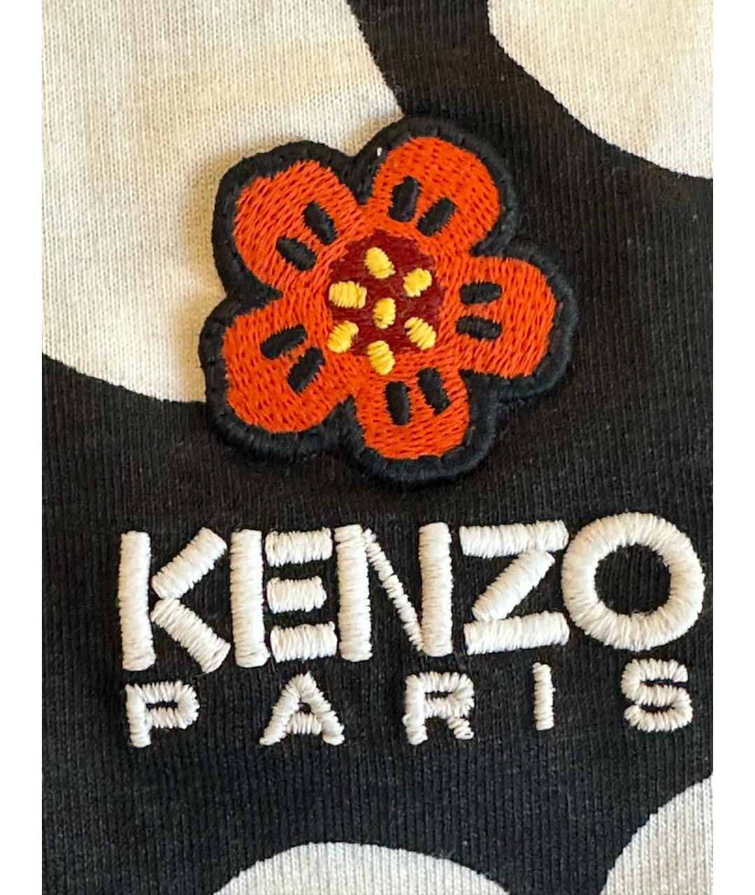 KENZO Черная хлопковая футболка, фото 4